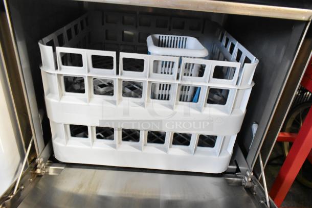 2023 Iamber DSP3 stainless steel commercial undercounter dishwasher with rack, 208-240V, 1 phase.