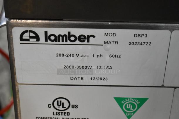 2023 Iamber DSP3 stainless steel undercounter dishwasher. 208-240V, 1 phase. Model: DSP3, UL listed for commercial use.