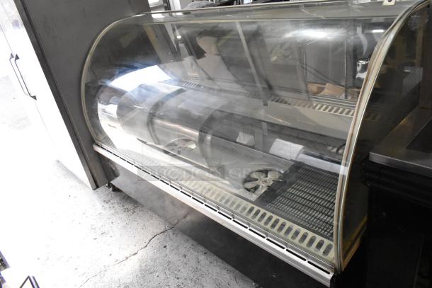 Federal Industries SN6CD-2 metal display case; commercial, floor style, clear curved glass, 120V, 1 Phase, used condition.