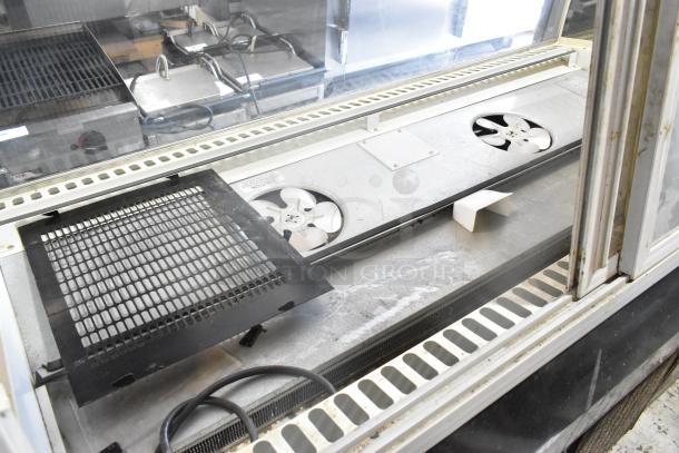 Federal Industries SN6CD-2 display case, metal floor style, visible fans, 120V, 1 phase, commercial use.