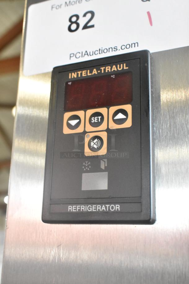 Traulsen RHT232WUT-FHS stainless steel commercial reach-in cooler control panel, featuring Intela-Traul display.