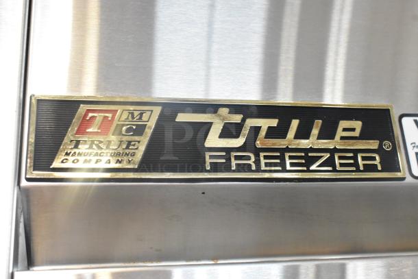 True TM-52F Stainless Steel Commercial Freezer, 2-door, 115V, 1 Phase, brand label visible, durable and reliable.
