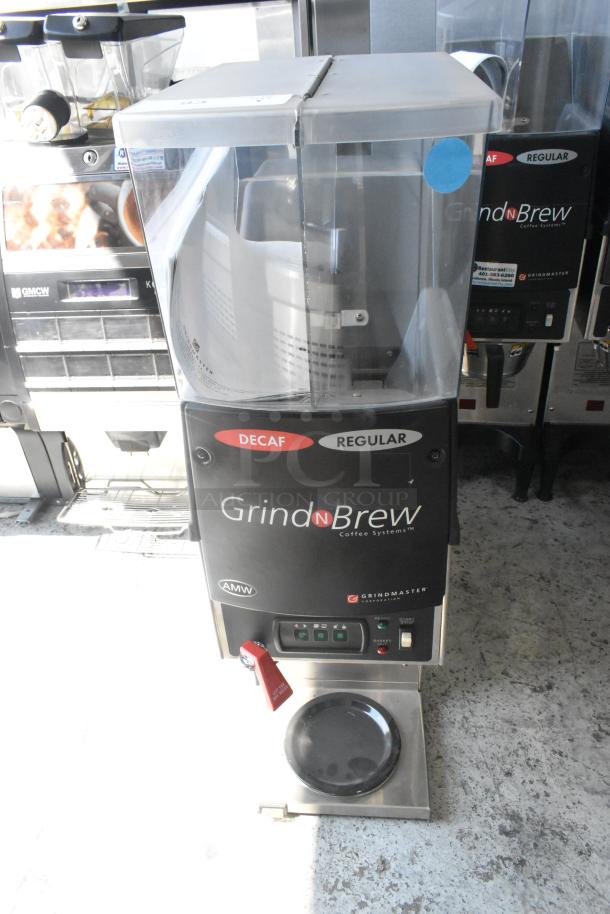 BRAND NEW Grindmaster GNB-21H Coffee Machine, stainless steel, hot water dispenser, metal brew basket, 120V, 1 Phase.