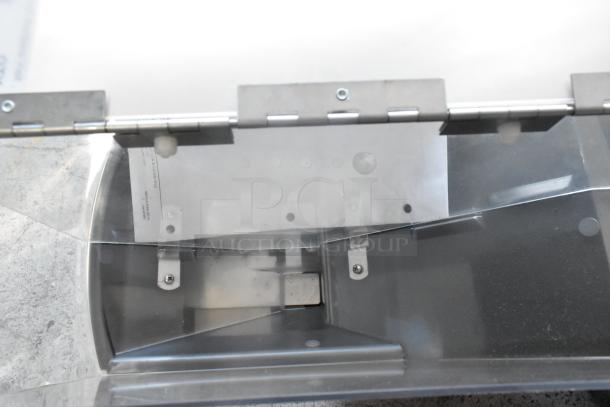 BRAND NEW Grindmaster GNB-21H stainless steel coffee machine, dented lid, with hot water dispenser, 120V, commercial use.