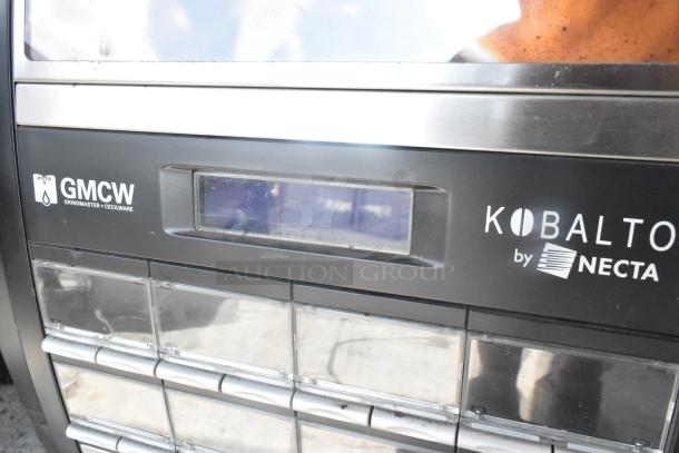 Necta Kolbalto commercial espresso machine, metal countertop model, automatic, 208/250V, 1 phase, GCMW branding visible.