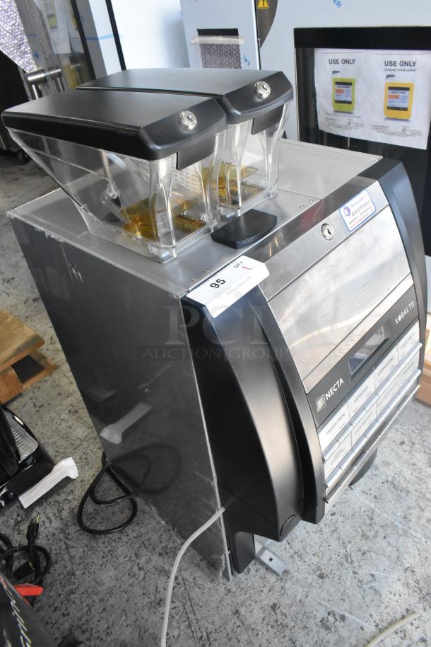 Necta Kolbalto metal commercial countertop automatic espresso machine, 208/250V, 1 phase, stainless steel, button panel.
