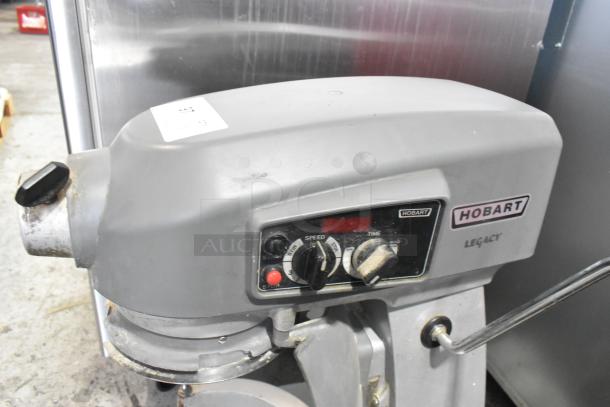 2017 Hobart Legacy HL200 20 Quart Metal Commercial Dough Mixer, controls visible, branded label, in used condition.