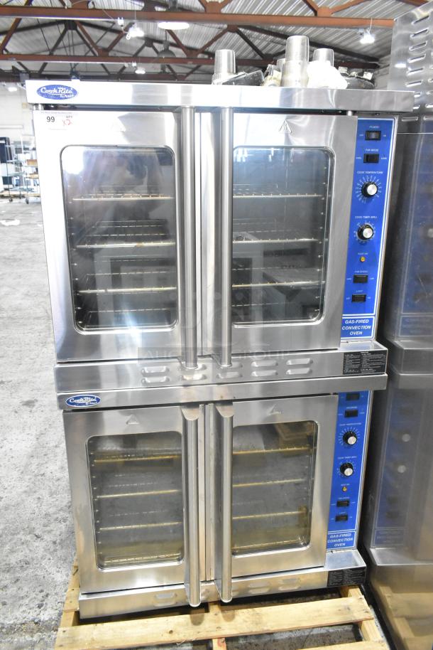 Cook Rite ATCO-513NB stainless steel convection ovens with view-through doors, metal racks, and thermostatic controls.