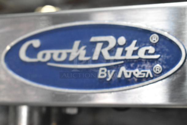 Cook Rite ATCO-513NB logo on stainless steel, featured on commercial convection ovens.