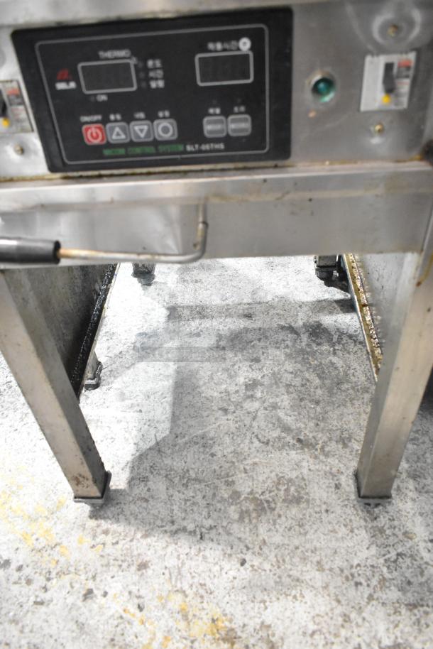 Selm SLT-05THS stainless steel steam table, single bay, commercial use, micro control system panel visible, good condition.