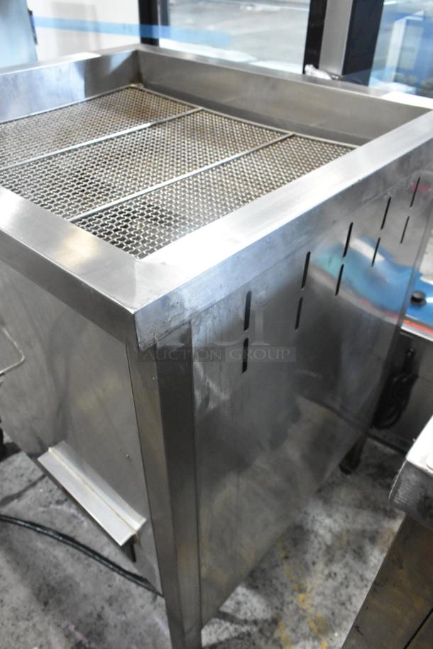 Selm SLT-05THS stainless steel commercial steam table, single bay, electric powered, with mesh top, in used condition.