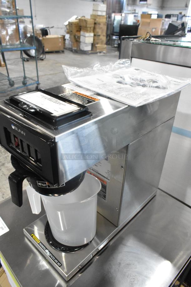 BRAND NEW 2025 Bunn VP17-1 Pourover Coffee Brewer, stainless steel, 1 lower warmer, scratch and dent, 120V 1 Phase.