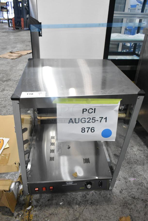 Carnival King HPW-18D2S 18" warmer/merchandiser, brand new with minor scratches. 120V, 1 phase. Model: 382HPW18D2S.