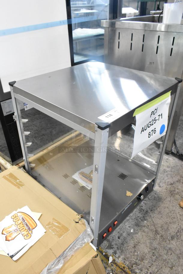 Brand new Carnival King HPW-18D2S 18" warmer, scratch and dent; full-service, stainless steel, 120V, 1-phase.