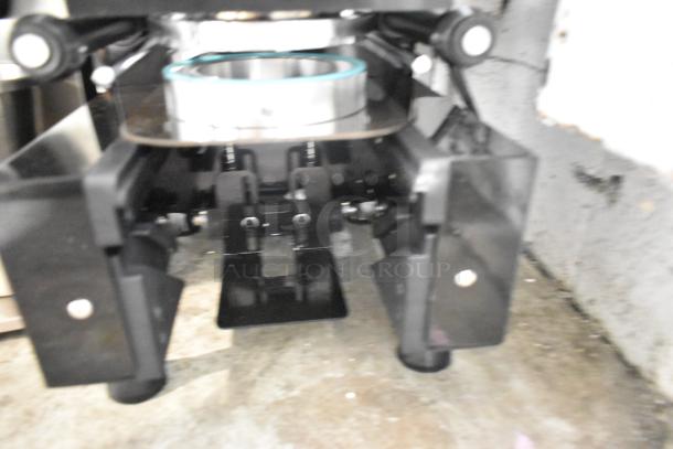 Alt text: "2024 Galaxy 177CSFA Automatic Cup Sealing Machine, scratch and dent, 88-95 mm, PP/PET, 110V, 1 Phase, brand new."
