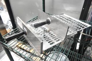 2 Antunes 7002880 replacement spatulas, scratch and dent, metal construction, black handles, auction label visible.