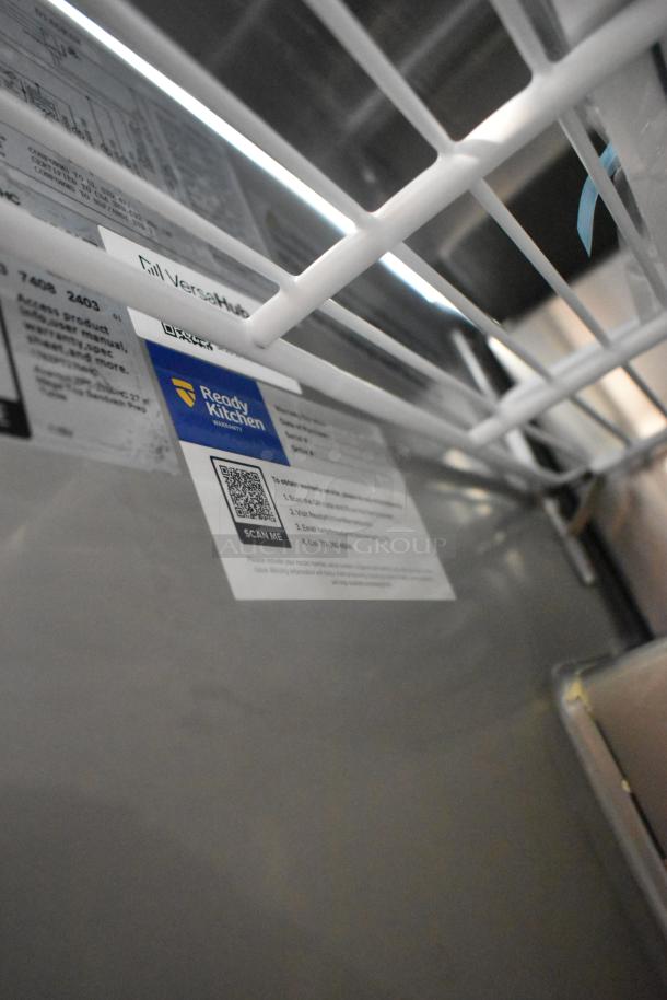 New Avantco 178ZPT27MHC stainless steel, 27" sandwich prep table; visible internal tags show Ready Kitchen warranty details.