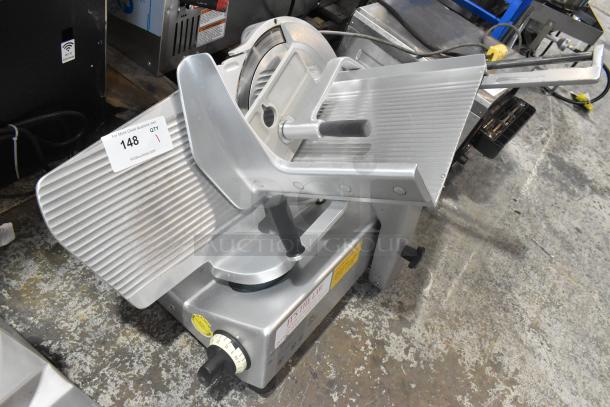 Bizerba GSP metal commercial meat slicer, 115V, 1 phase, excellent condition. Model GSP with adjustable thickness dial.
