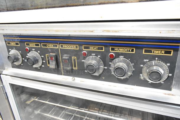 Nu Vu SUB-123 stainless steel commercial oven proofer. Features temperature, humidity, and timer controls. 208V, 3 phase.