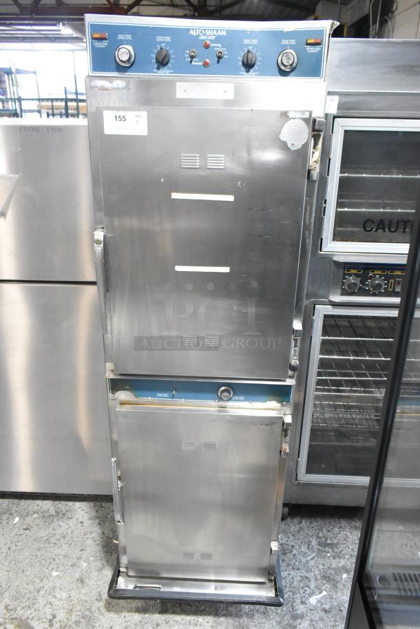 Alto Shaam 1000-TH-I stainless steel commercial Cook N Hold oven on casters, 208-240V, 1 phase, visible controls.