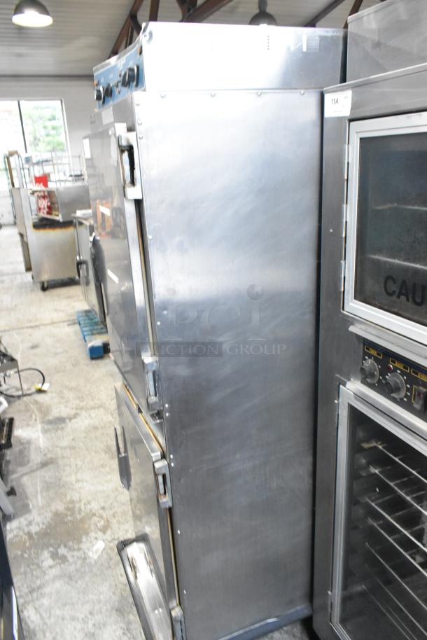 Alto Shaam 1000-TH-I stainless steel commercial Cook N Hold oven on casters, 208-240 volts, 1 phase, shown in used condition.