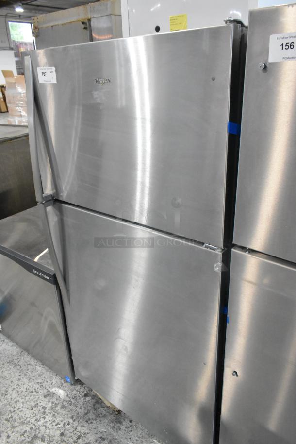 Brand new Whirlpool WRT311FZDM05 stainless steel cooler with freezer. Scratch and dent. 115V, 1 phase, commercial model.