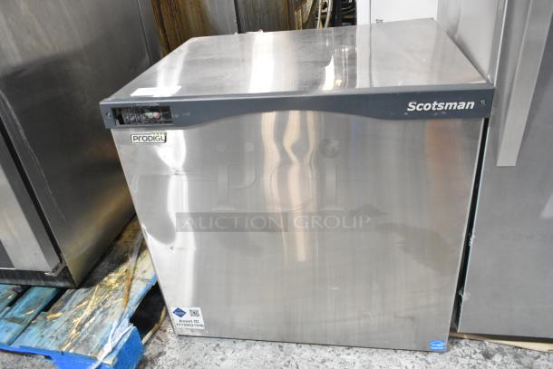 Scotsman Prodigy C1030MA-32B ice head, stainless steel, commercial use, 208/230 volts, 1 phase, visible Prodigy label.