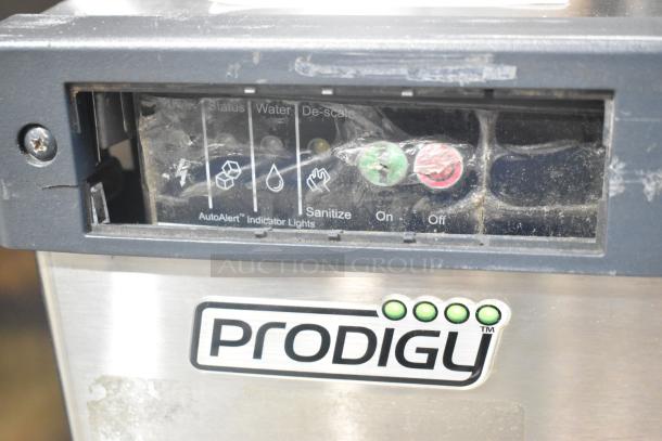 Scotsman Prodigy C1030MA-32B ice head, stainless steel, AutoAlert lights, 208/230V, 1 phase, used condition.
