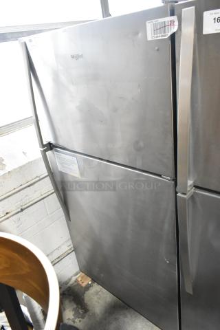 Brand new 2025 Whirlpool WRT311FZDM05 stainless steel cooler with freezer; scratch and dent condition, 115V, 1 phase.