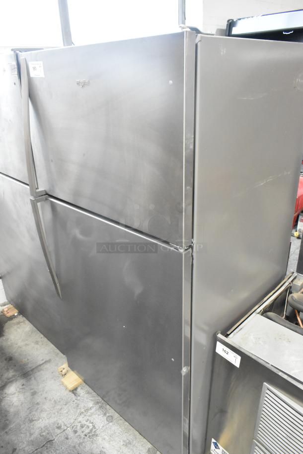 Whirlpool WRT311FZDM05 stainless steel commercial cooler with freezer. New, scratch and dent condition. 115V, 1 phase.