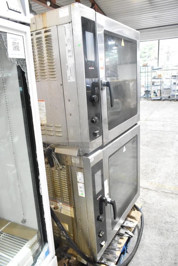 2 Alto Shaam AR-7T stainless steel electric rotisserie ovens, self-cleaning, 7 spits, 208V, 1 Phase, auction item.