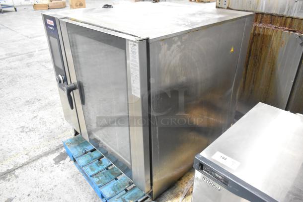 Rational LM100CE.AXXXX iCombi Pro convection oven, stainless steel, commercial use, 440/480V, 1 phase, visible control panel.