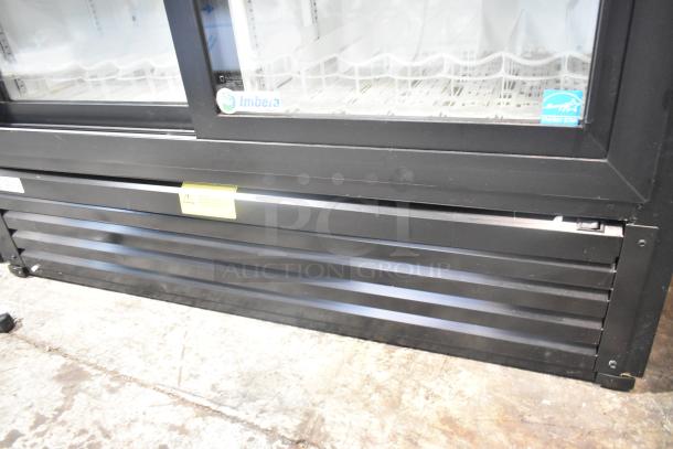Imbera VRD41 metal commercial 2-door cooler with poly-coated racks, visible Imbera branding, Energy Star label. 115V, 1 phase.