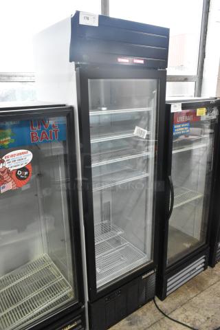 2019 Habco SE18 metal commercial cooler, single glass door, poly coated racks, 115V, 1 Phase, excellent condition.