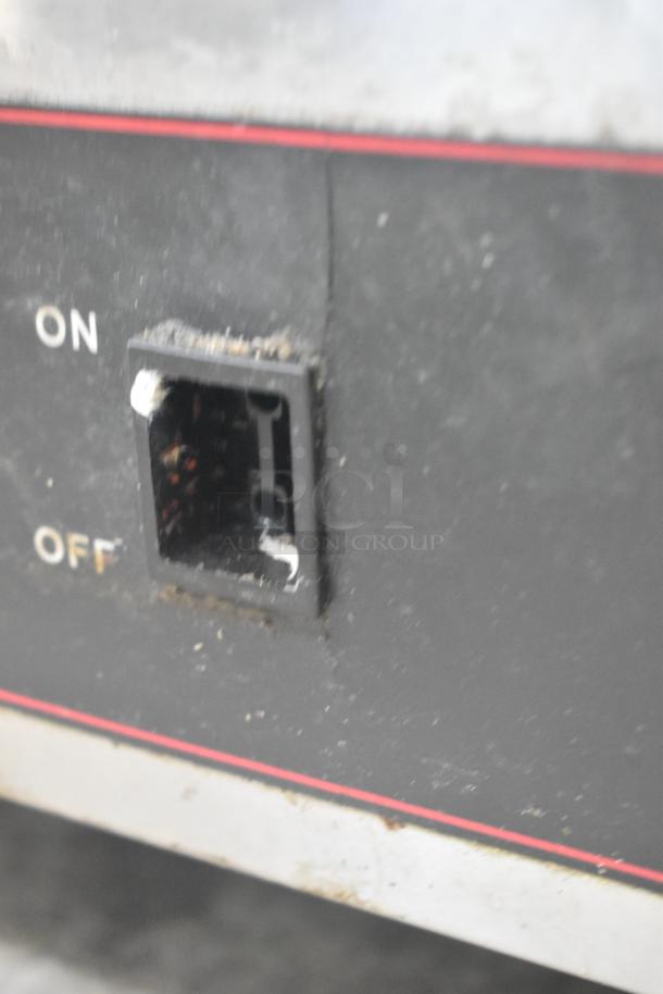 Cecilware EL-1636 griddle control panel, showing on/off switch, in used condition. 240V, 1 Phase.