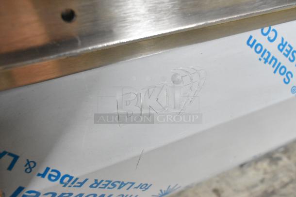 BRAND NEW 2016 BKI HSS4-2TSQ stainless steel warming display case with BKI logo, scratch and dent, 230V, 1 phase.