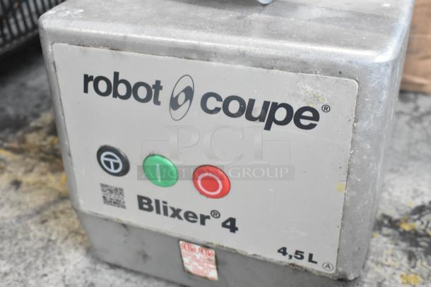 Robot Coupe Blixer 4 Series A metal base, 4.5L capacity, 120V, used condition, control buttons visible.