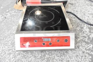Avantco 177IC3500 stainless steel induction range, 2021 model, with control panel and digital display. 120 volts, 1 phase.