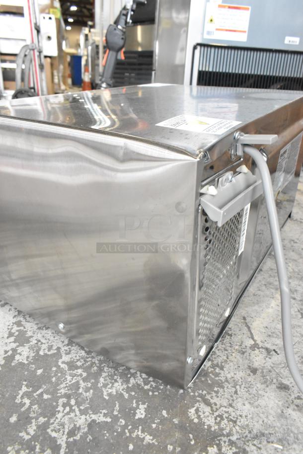 BRAND NEW SCRATCH AND DENT! 2025 Solwave 180MW1000SS stainless steel commercial microwave with cosmetic imperfections.