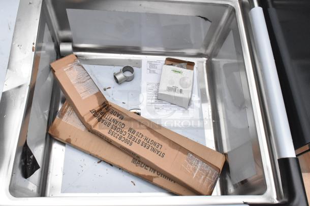 BRAND NEW Regency 600S1232324L stainless steel sink with left drain board, scratch and dent, packaging included.