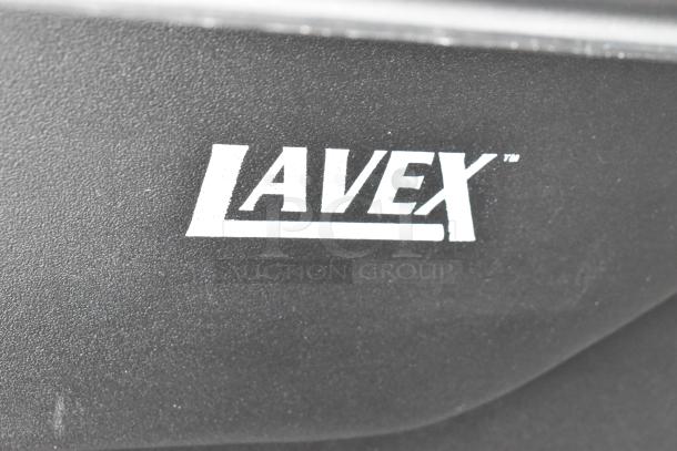 BRAND NEW SCRATCH AND DENT! Black Lavex Poly Tilt Truck, featuring durable construction, minor cosmetic flaws.