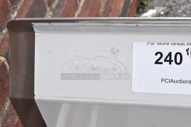 BRAND NEW SCRATCH AND DENT! KoolMore SC101410-12L3 stainless steel 3 bay sink with left side drain board, logo visible.