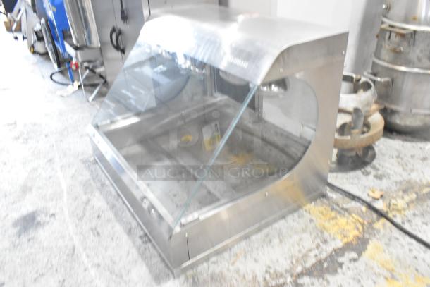 Alto Shaam stainless steel heated display case, 115 volts, 1 phase, countertop model, glass front, commercial use.