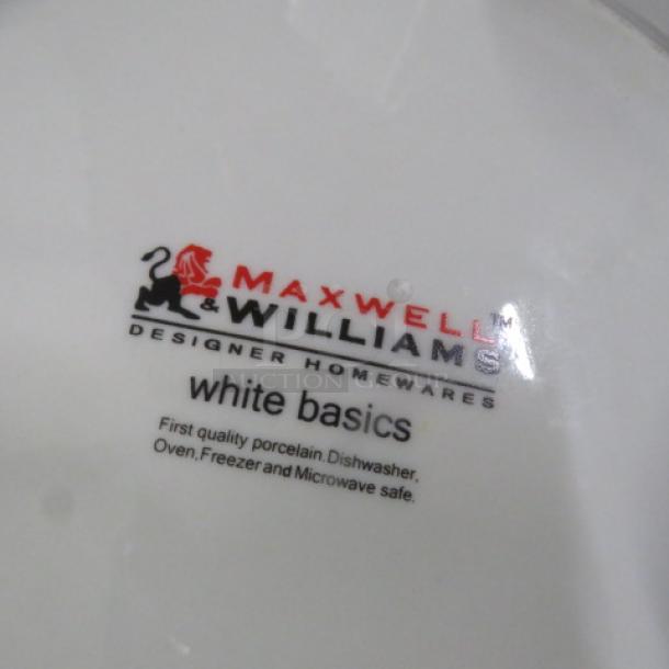 Maxwell & Williams 9-inch plate, White Basics collection, porcelain, dishwasher/microwave safe, excellent condition.