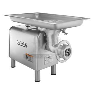 BRAND NEW! Hobart Commercial Electric Powered Heavy-Duty Countertop #22 Meat Grinder/Chopper! With Hobart #22 Straight Throat Chop End Assembly/Chopper Attachment & Rectangular Feed Pan! Model: 4822-34 / 22C/E-5PLT / 12/22PN-SST SN: 311635390 / SN: 00-119860-00016 / 00-968054! 120V 1 Phase! With Legs! - Item #1203830