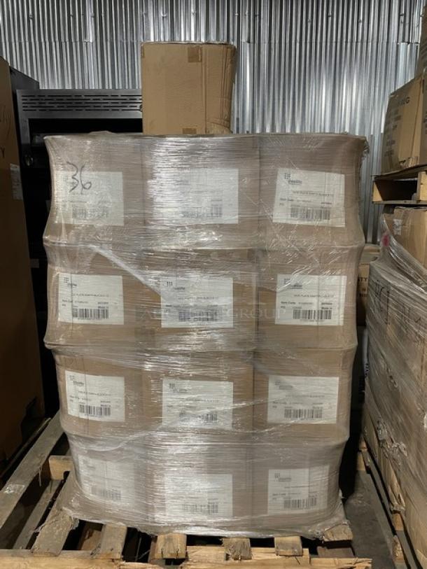 Full pallet of Steelite 6153RG101 Robert Gordon Earth Black 8.5” side plates. Brand new, 12 per case, 38 cases total.