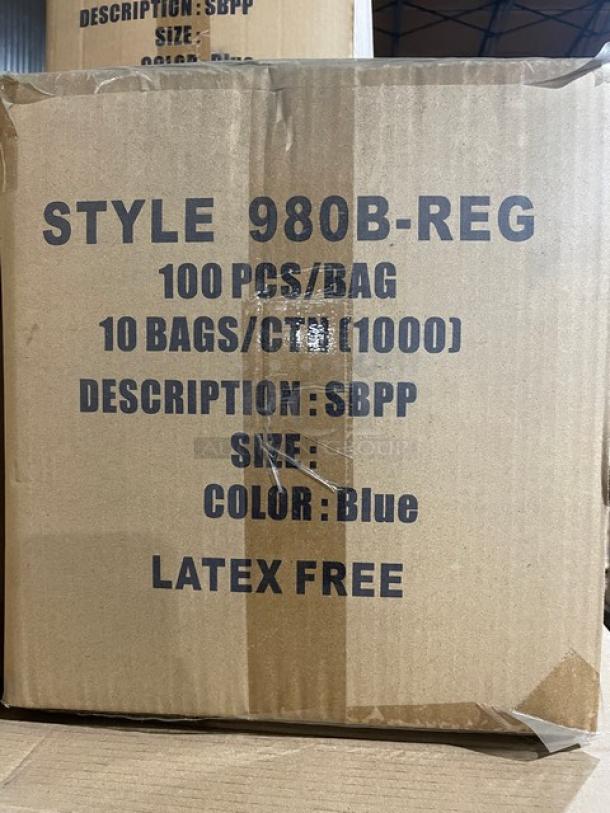 Brand new Cellucap disposable hood pallet, model 980B-REG, blue, 100 pcs/bag, 10 bags/case, latex-free, non-woven.