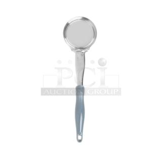 Brand new Vollrath Jacobs Pride Series 4 oz. solid spoodle, stainless steel, gray grip handle, Model 6433445.