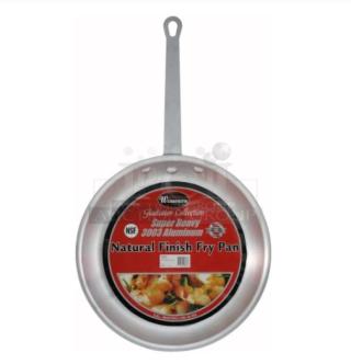 BRAND NEW! Winco Winware Gladiator Collection 12” round aluminum fry pan, model AFP-12A, natural finish, commercial grade.