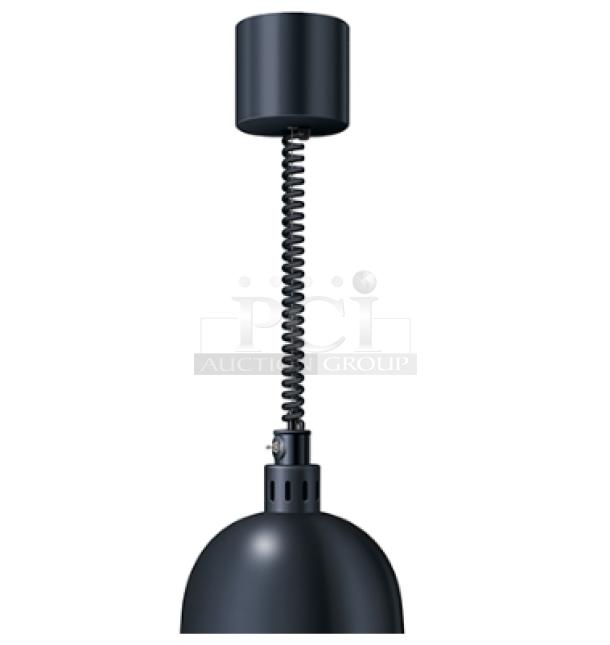 Brand new Hatco DL-750-RTN decorative heat lamp, electric-powered, 120V, black finish, model SN: 3476121814.
